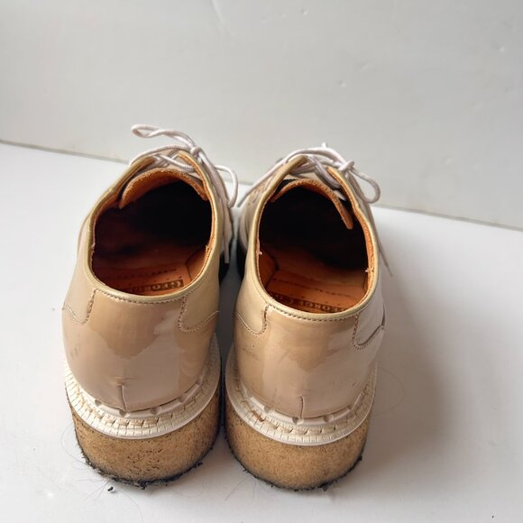 George Cox Creepers size 7 tan brown leather lace up oxford shoes platform - Picture 5 of 8